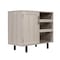 Flash Furniture Elmont Bar and Sideboard w/Shaker Style Single Door Cabinet w/Hanging Glass and Shelves, Gray NAN-F-HY-B23113-GRY-GG - alternate 4